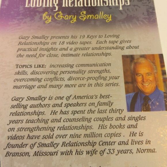 Keys To Loving Relationships by Gary Smalley on VHS (1998) SEALED - Picture 4 of 7